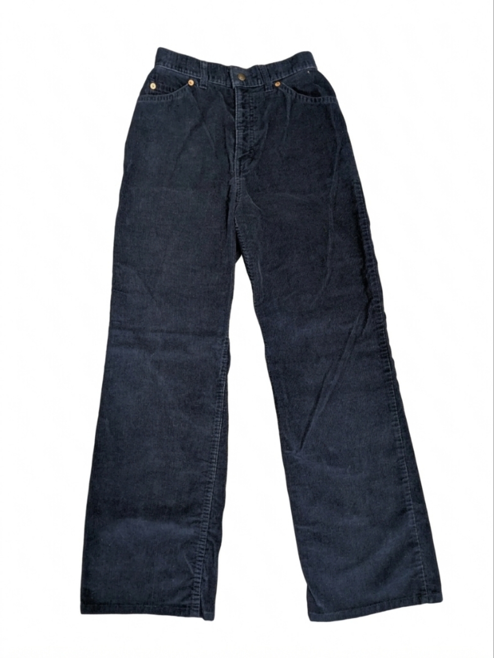 Vintage 80s Levi’s 26048 Navy Blue Corduroy Pants High Rise Sz 9 Measures 24x28